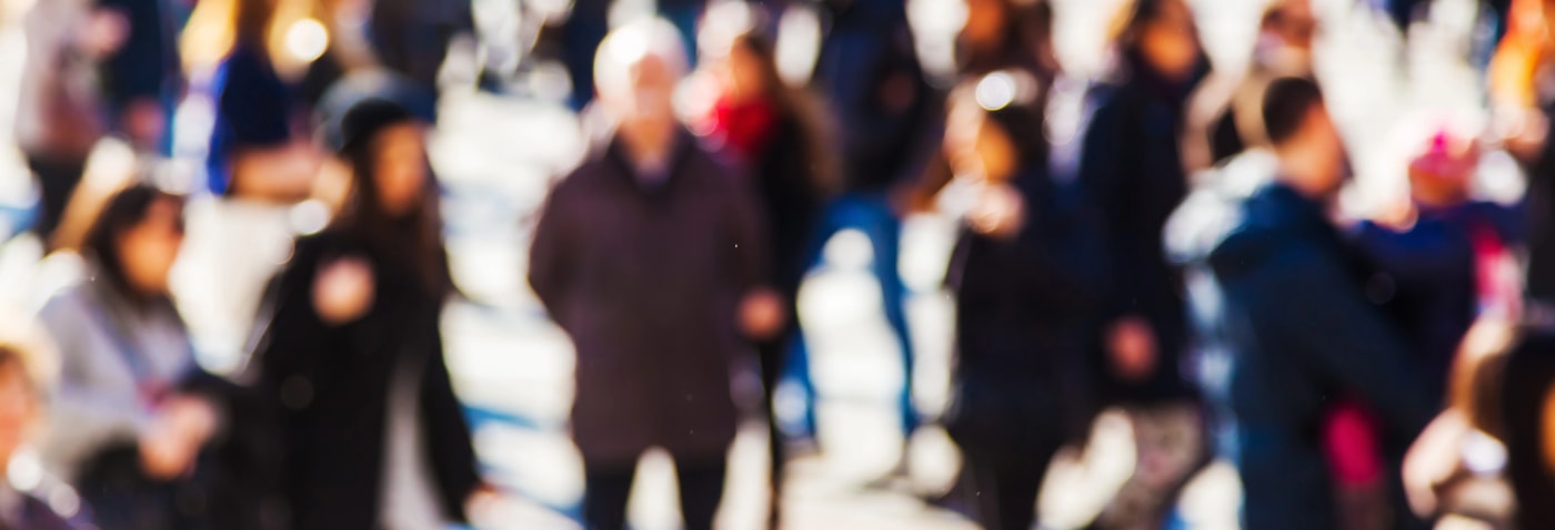 crowd walking Youngstown